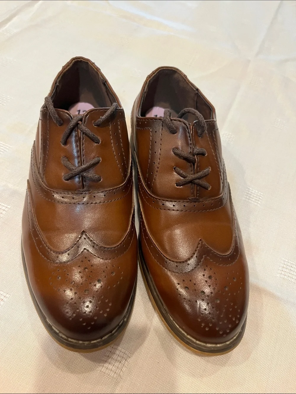Stacy Adams Boys Classic Brown Wingtip Brogues size 12